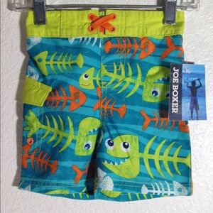 FINAL MARKDOWN Little Boy's Joe Boxer Miami Surf Swim Trunks 12m